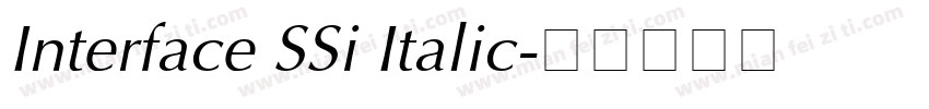 Interface SSi Italic字体转换